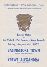 Basingstoke Town v Crewe Alexandra 04-Aug-1972