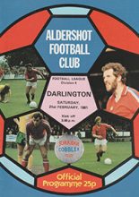 Aldershot v Darlington 21-Feb-1981