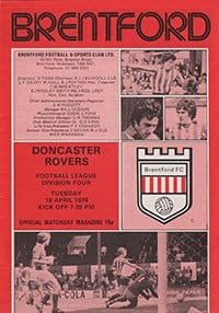 Brentford v Doncaster Rovers 18-Apr-1978