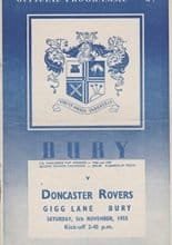 Bury v Doncaster Rovers 05-Nov-1955