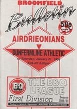 Airdrieonians v Dunfermline Athletic 21-Jan-1989