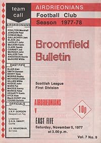 Airdrieonians v East Fife 05-Nov-1977
