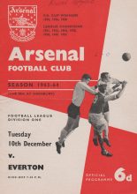 Arsenal v Everton 10-Dec-1963