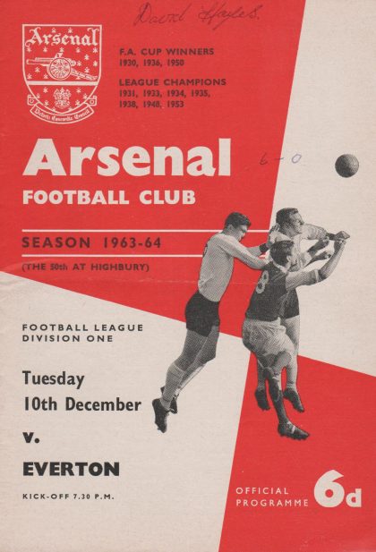 Arsenal v Everton 10-Dec-1963