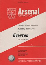 Arsenal v Everton 25-Apr-1967