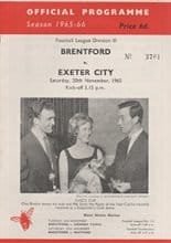Brentford v Exeter City 20-Nov-1965