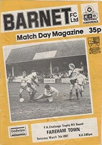 Barnet v Fareham Town 07-Mar-1987