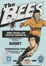 Barnet v Farnborough Town 12-Jan-1991