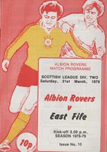 Albion Rovers v East Fife 31-Mar-1978