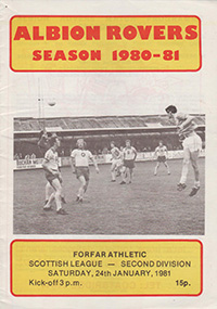 Albion Rovers v Forfar Athletic 24-Jan-1981
