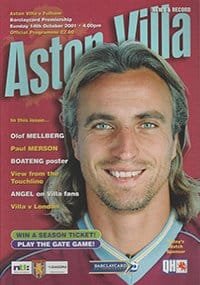 Aston Villa v Fulham 14-Oct-2001