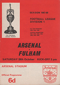 Arsenal v Fulham 28-Oct-1967