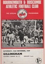 Bournemouth and Boscombe Athletic v Gillingham 22-Nov-1969