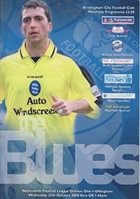 Birmingham City v Gillingham 25-Oct-2000