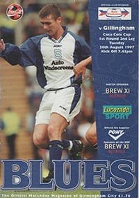 Birmingham City v Gillingham 26-Aug-1997