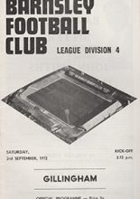Barnsley v Gillingham 02-Sep-1972