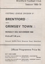 Brentford v Grimsby Town 24-Nov-1969