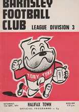Barnsley v Halifax Town 11-Sep-1971