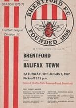 Brentford v Halifax Town 12-Aug-1972