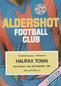 Aldershot v Halifax Town 12-Sep-1981