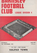 Barnsley v Halifax Town 18-Nov-1972