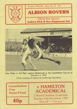 Albion Rovers v Hamilton Academical 24-Nov-1987
