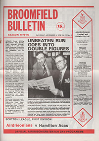 Airdrieonians v Hamilton Academical 03-Nov-1979