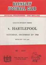 Barnsley v Hartlepool United 21-Dec-1968