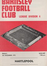 Barnsley v Hartlepool United 08-Dec-1972