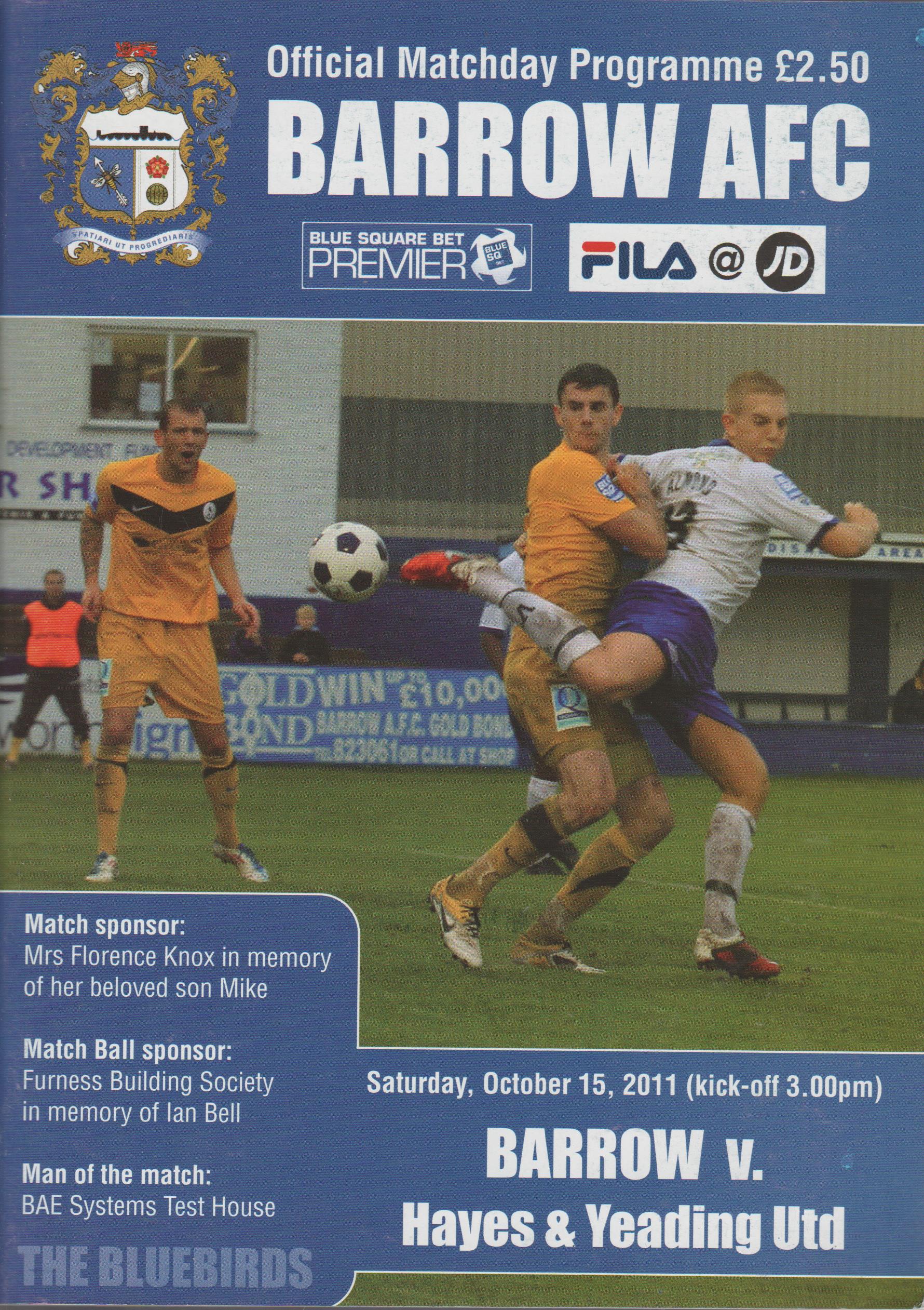 Barrow v Hayes & Yeading United 15-Oct-2011