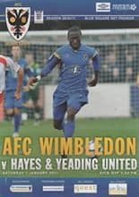 AFC Wimbledon v Hayes & Yeading United 01-Jan-2011