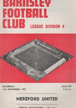Barnsley v Hereford United 11-Nov-1972
