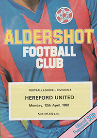 Aldershot v Hereford United 12-Apr-1982