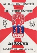 Atherstone United v Hereford United 16-Nov-1991