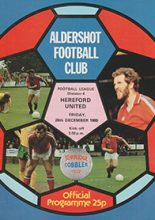 Aldershot v Hereford United 26-Dec-1980