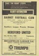 Barnet v Hereford United 04-Oct-1969