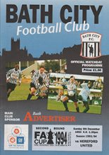Bath City v Hereford United 05-Dec-1993