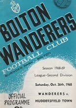 Bolton Wanderers v Huddersfield Town 26-Oct-1968