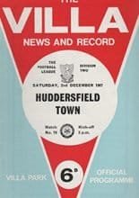 Aston Villa v Huddersfield Town 02-Dec-1967