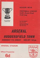 Arsenal v Huddersfield Town 17-Jan-1968