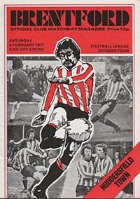 Brentford v Huddersfield Town 05-Feb-1977