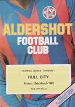 Aldershot v Hull City 12-Mar-1982