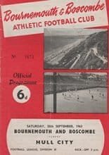 Bournemouth and Boscombe Athletic v Hull City 28-Sep-1963
