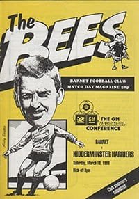 Barnet v Kidderminster Harriers 10-Mar-1990