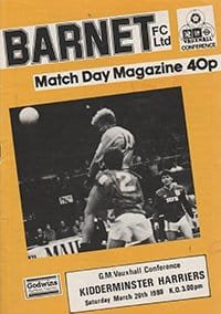 Barnet v Kidderminster Harriers 26-Mar-1988