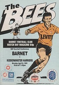 Barnet v Kidderminster Harriers 08-Apr-1991