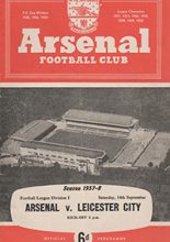 Arsenal v Leicester City 14-Sep-1957