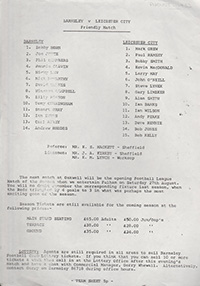 Barnsley v Leicester City 17-Aug-1983