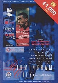 Birmingham City v Leicester City 26-Nov-1995