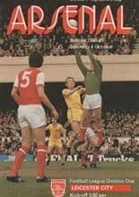 Arsenal v Leicester City 04-Oct-1980